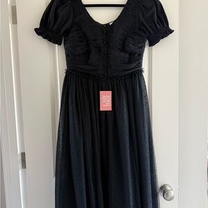 Ivy City Co Black Ballerina Midi Dress